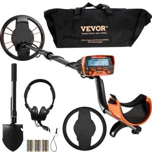 VEVOR Metal Detector  10Inch Waterproof  7 Modes Adjustable 41''-52'' Aluminum Stem