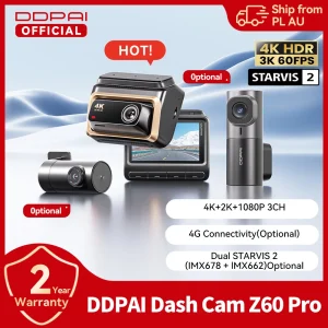 DDPAI 4K Dash Cam Z60 Pro HDR  Front and Rear Wi-Fi GPS ADAS 4G