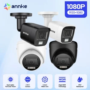 ANNKE 1080P HD-TVI Security Camera Outdoor Weatherproof  66ft Super Night Vision
