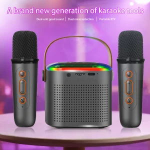 Portable Speaker with 2 Wireless Microphones