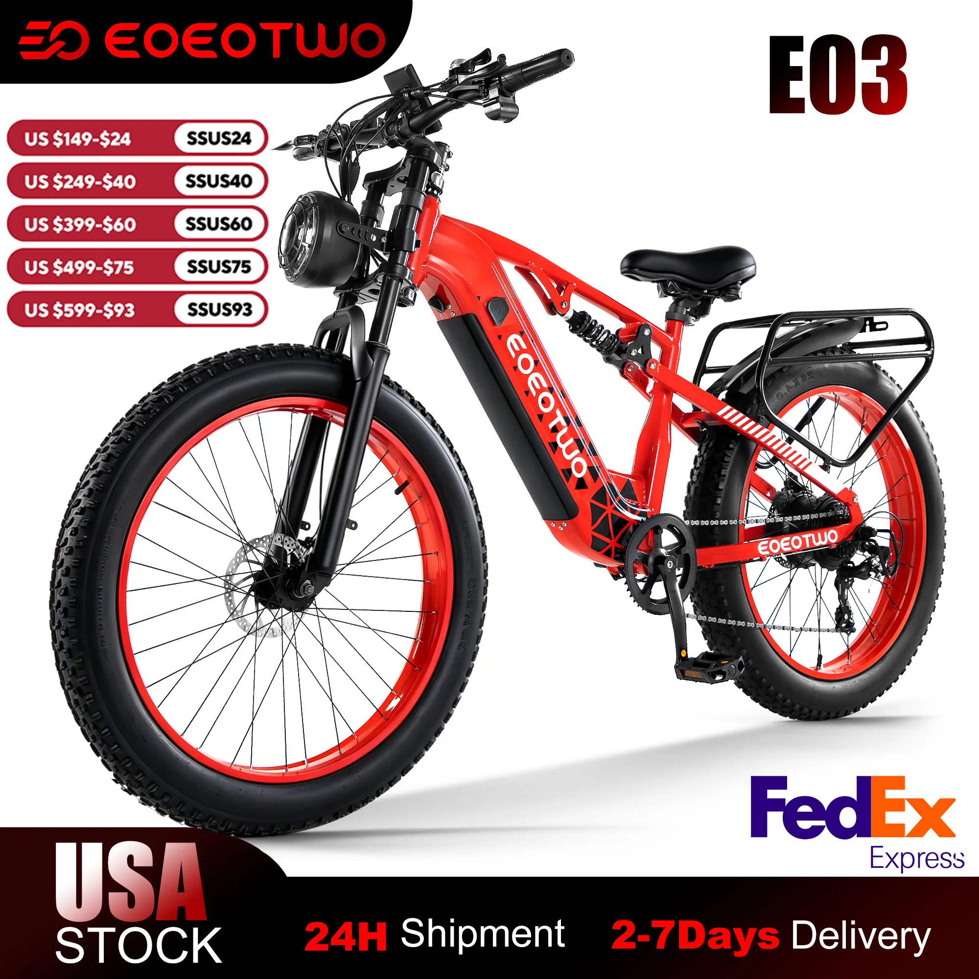 Electric Bike, 1500W Peak Ebikes for Adults - Image 1