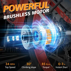 Electric Bike, 1500W Peak Ebikes for Adults - Thumbnail Image 4
