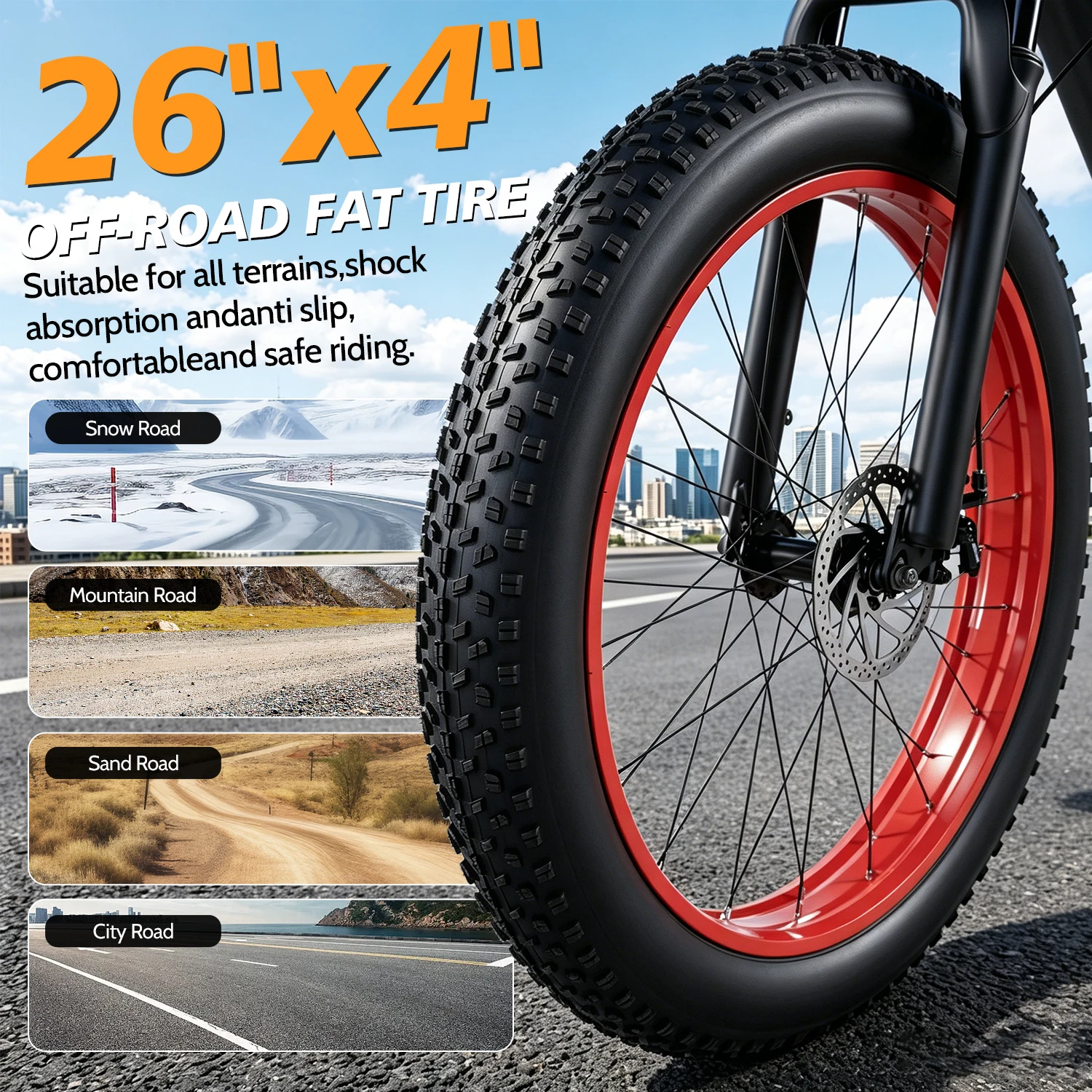 Electric Bike, 1500W Peak Ebikes for Adults - Image 6